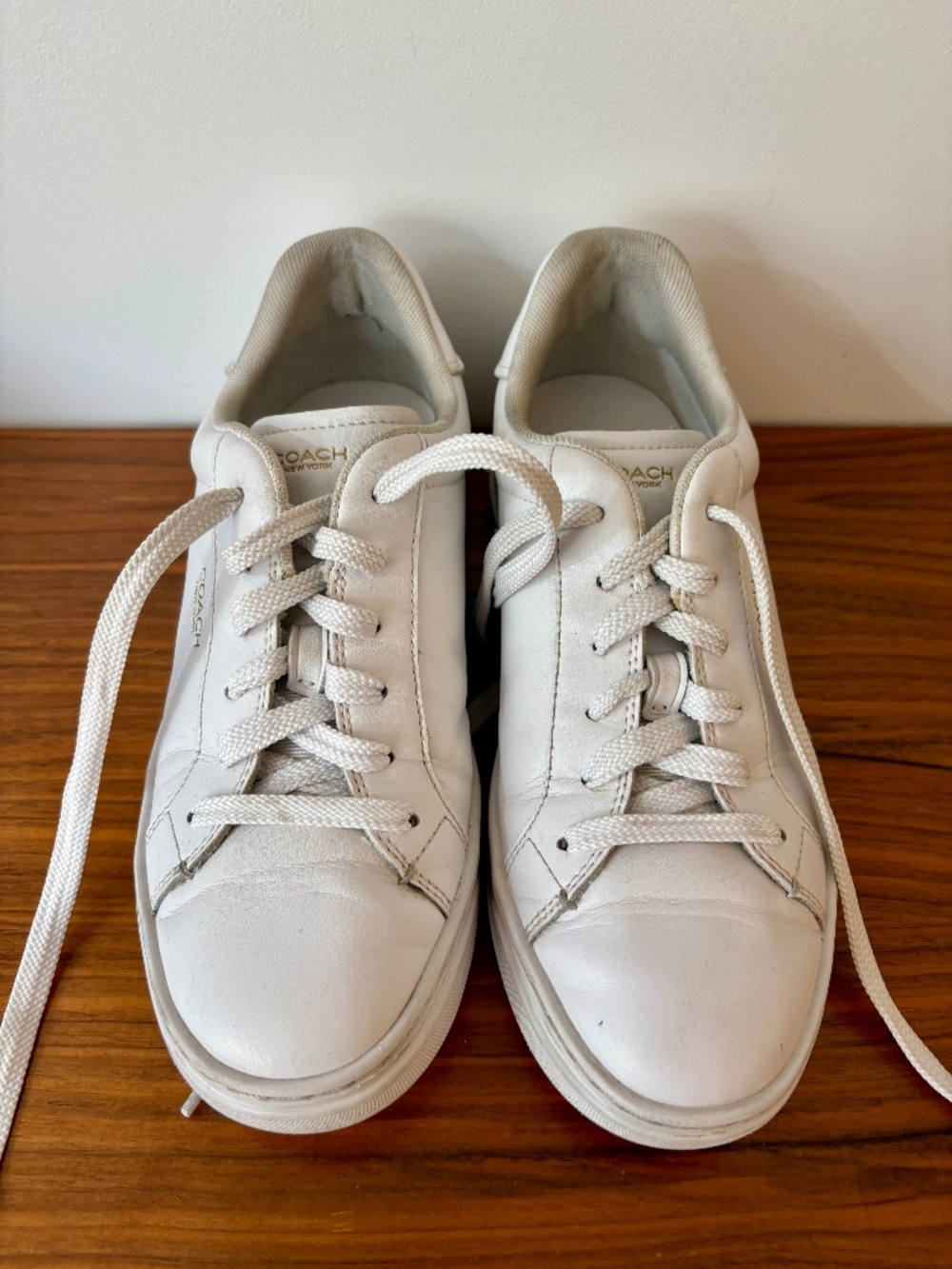 Coach High Line Leather Sneaker Optic White CCN68 Women's 8B